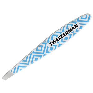 Tweezerman Mini Slant Tweezer Blauw Wit