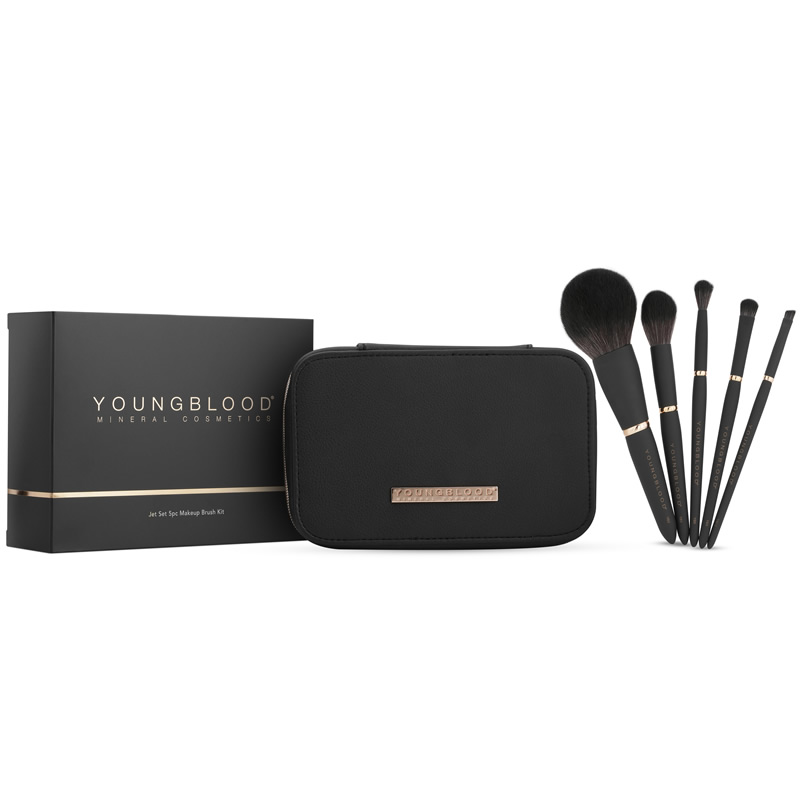 Youngblood Jet Set 5pc Makeup Brush Kit